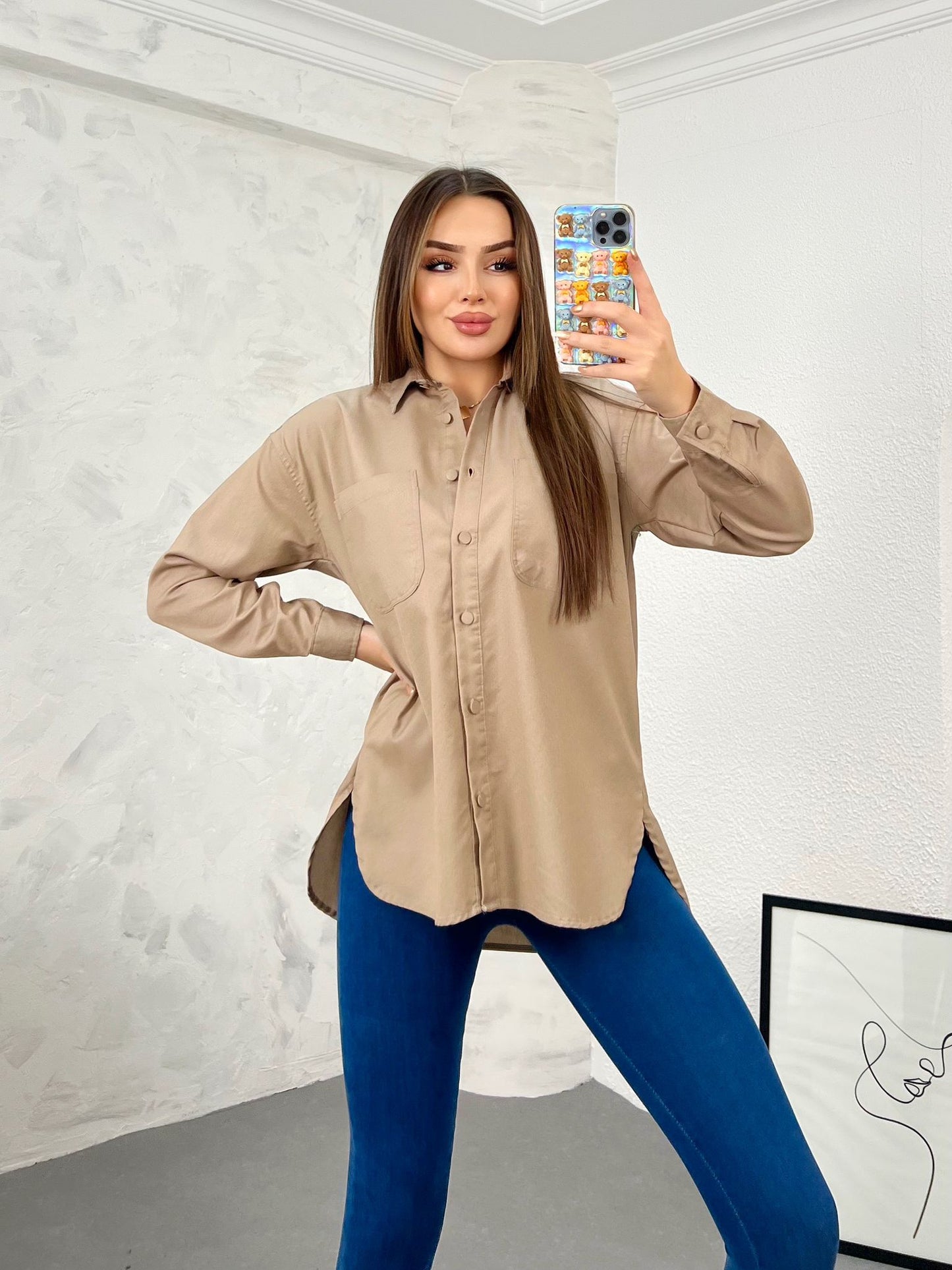 Fashionable Denim Blouse