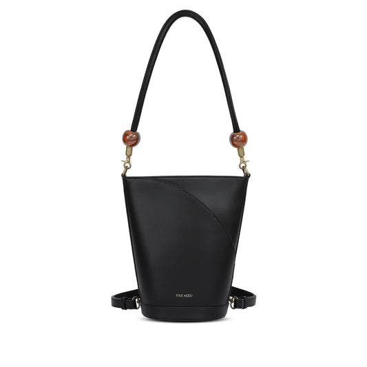 Violet Bucket Shoulder Bag - Black pixie