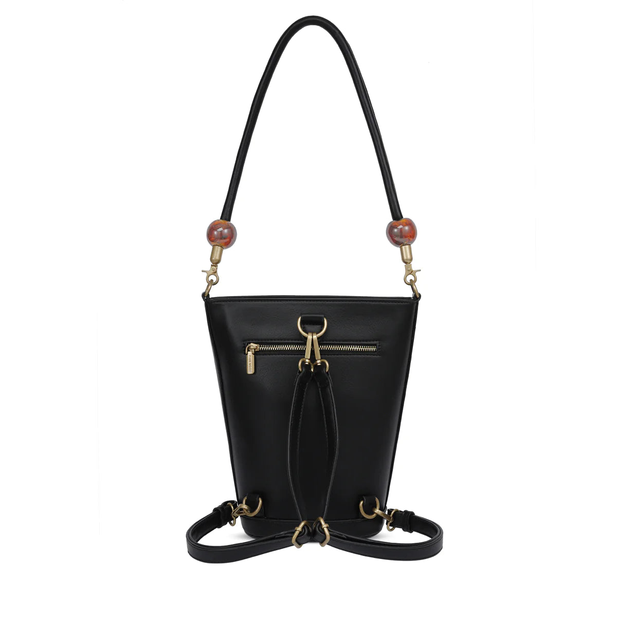 Violet Bucket Shoulder Bag - Black pixie