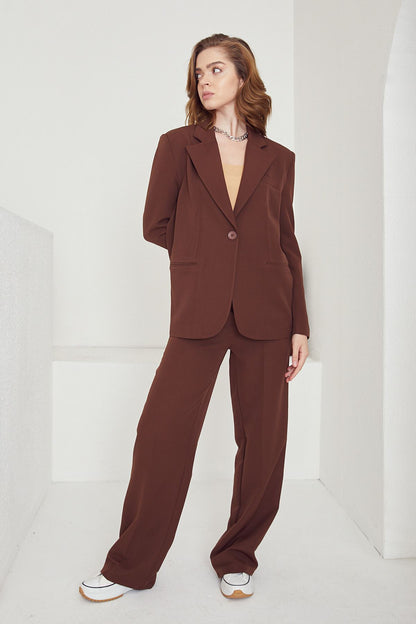 Brown Power Suit