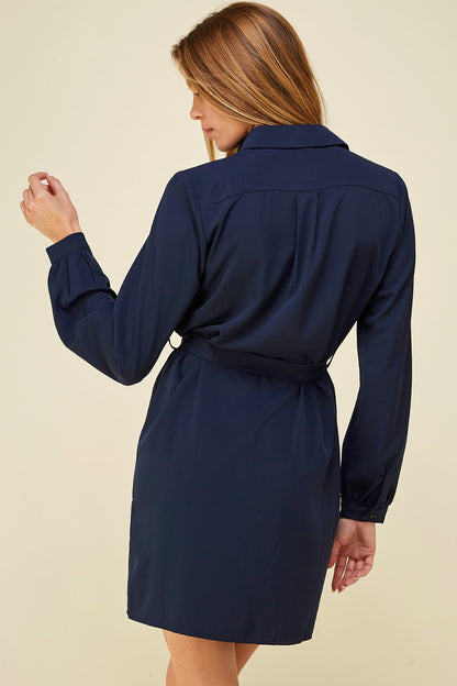 Belted Button Down Dress Luscious Behr