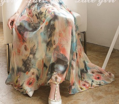 Bohemia Women Chiffon Skirt