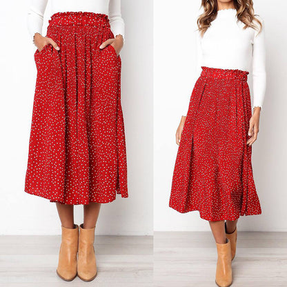 Print Skirt With Pockets