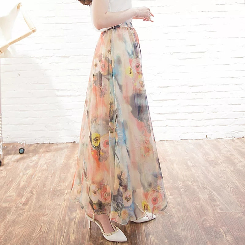 Bohemia Women Chiffon Skirt