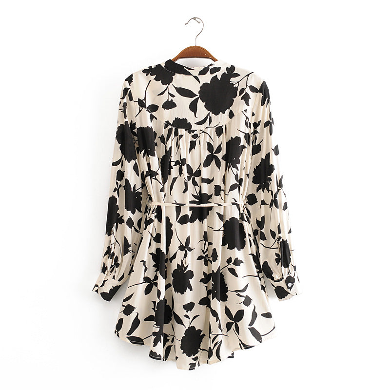 Long Fashion Floral Blouse