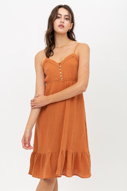 Light Cotton Dress, Cinnamon